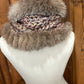 Foulard Beige avec fourrure recyclée Renard