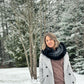 Scarf with recycled fur