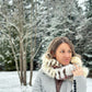Scarf with recycled fur
