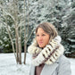 Scarf with recycled fur