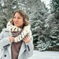 Scarf with recycled fur