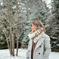 Scarf with recycled fur