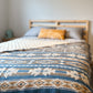 Couverture - Jeté en laine à motif boho aztèque