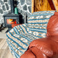 Couverture - Jeté en laine à motif boho aztèque