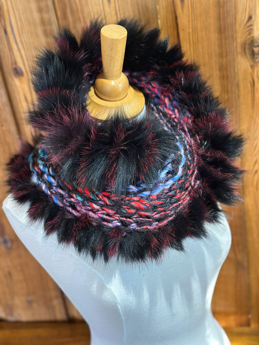 Foulard avec fourrure recyclée