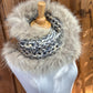 Foulard avec fourrure recyclée