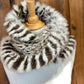 Scarf with recycled fur