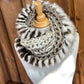 Scarf with recycled fur
