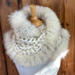 Foulard avec fourrure recyclée Renard