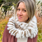 Foulard avec fourrure recyclée