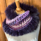 Foulard avec fourrure recyclée