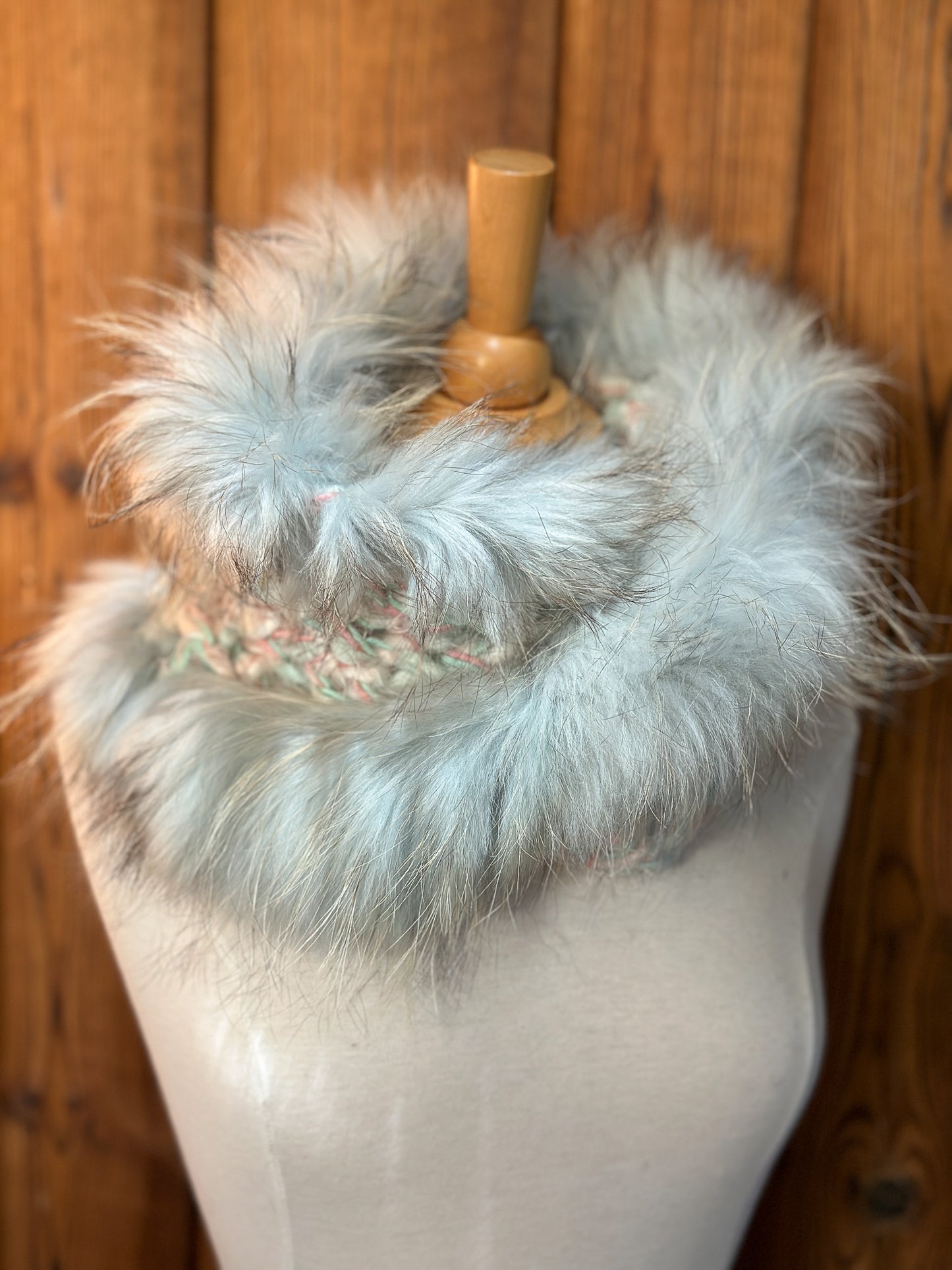 Foulard avec fourrure recyclée Renard