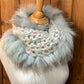 Foulard avec fourrure recyclée Renard