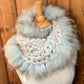 Foulard avec fourrure recyclée Renard