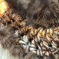 Foulard avec fourrure recyclée, Marron