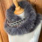 Foulard avec fourrure recyclée