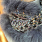 Foulard avec fourrure recyclée