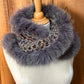 Foulard avec fourrure recyclée