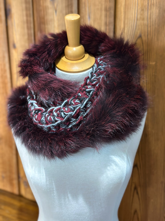 Foulard avec fourrure recyclée