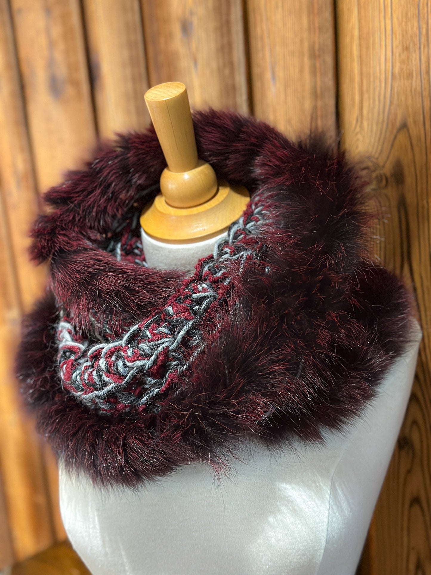 Foulard avec fourrure recyclée