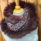 Foulard avec fourrure recyclée