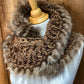 Foulard avec fourrure recyclée