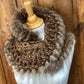 Foulard avec fourrure recyclée