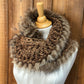 Foulard avec fourrure recyclée