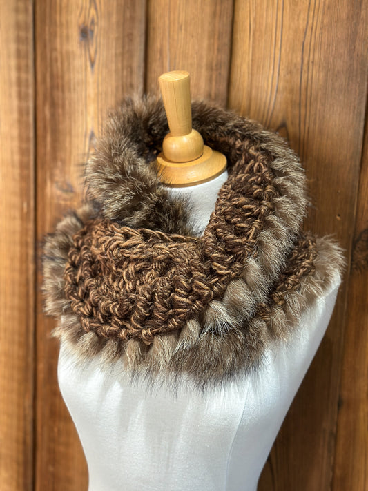Foulard avec fourrure recyclée
