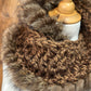 Foulard avec fourrure recyclée