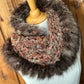 Foulard avec fourrure recyclée