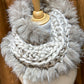 Foulard avec fourrure recyclée Renard