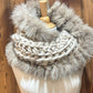 Foulard avec fourrure recyclée Renard