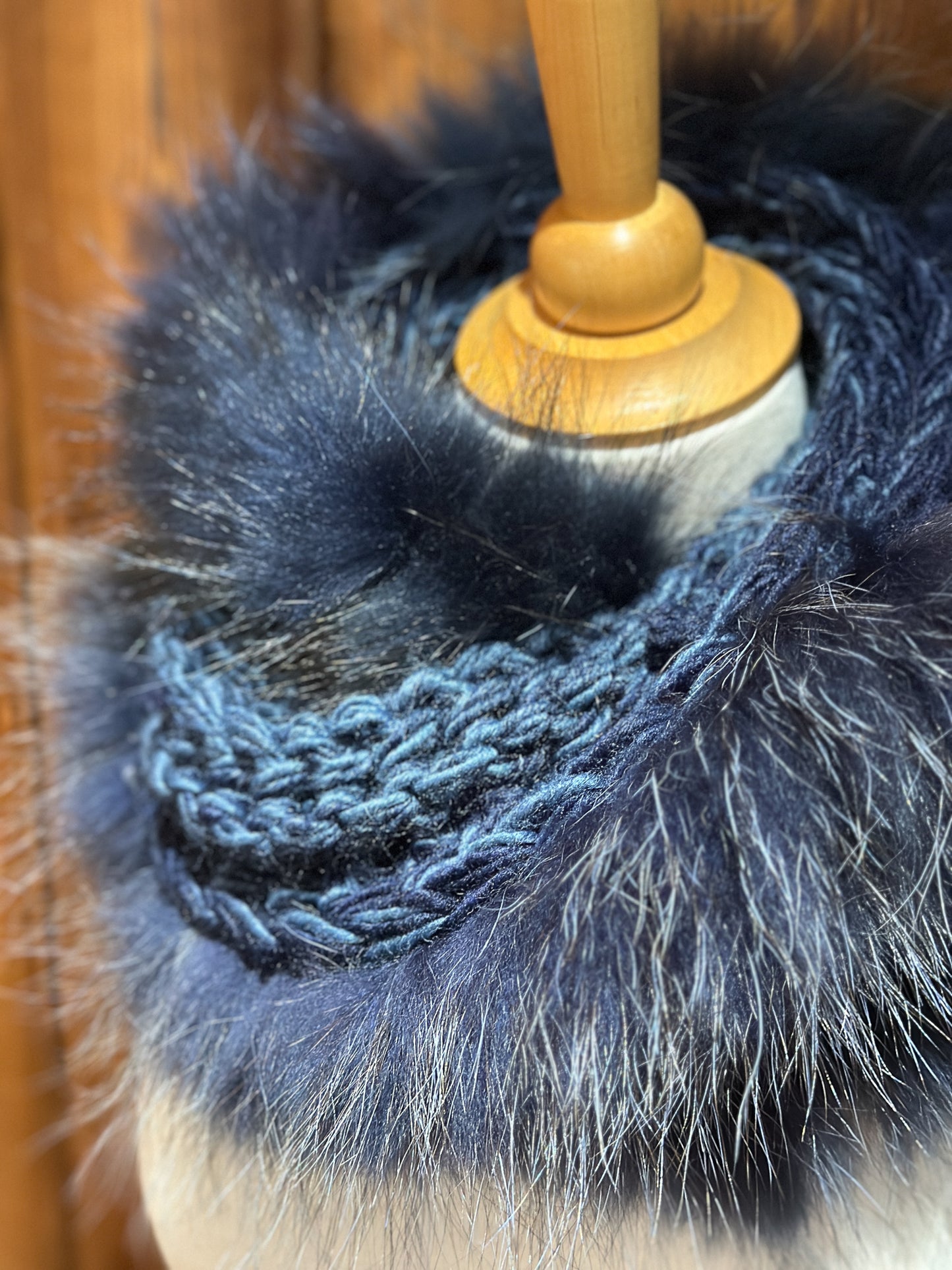 Foulard avec fourrure recyclée
