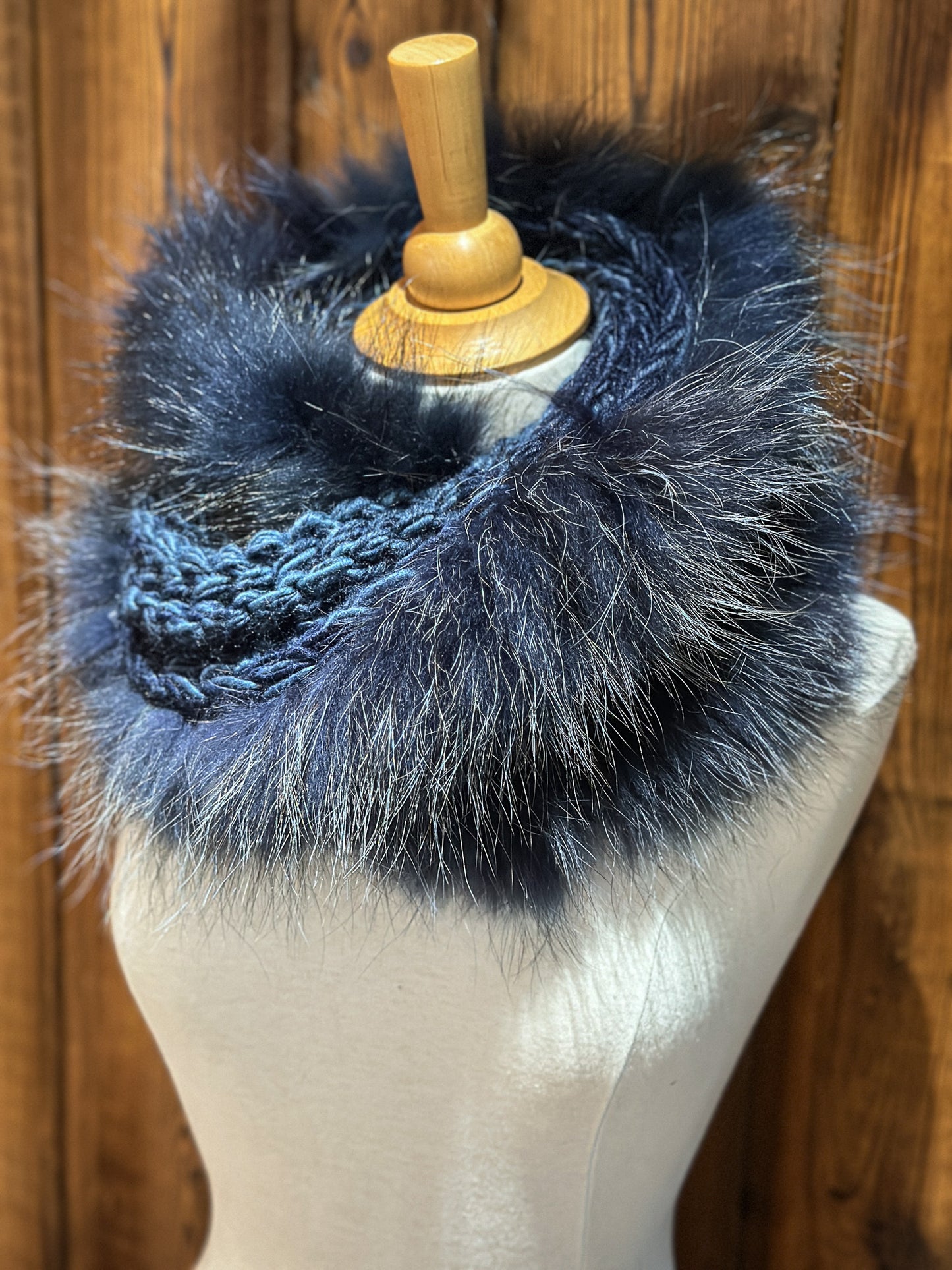 Foulard avec fourrure recyclée