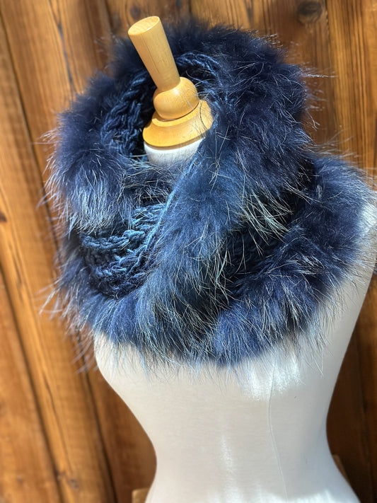 Foulard avec fourrure recyclée