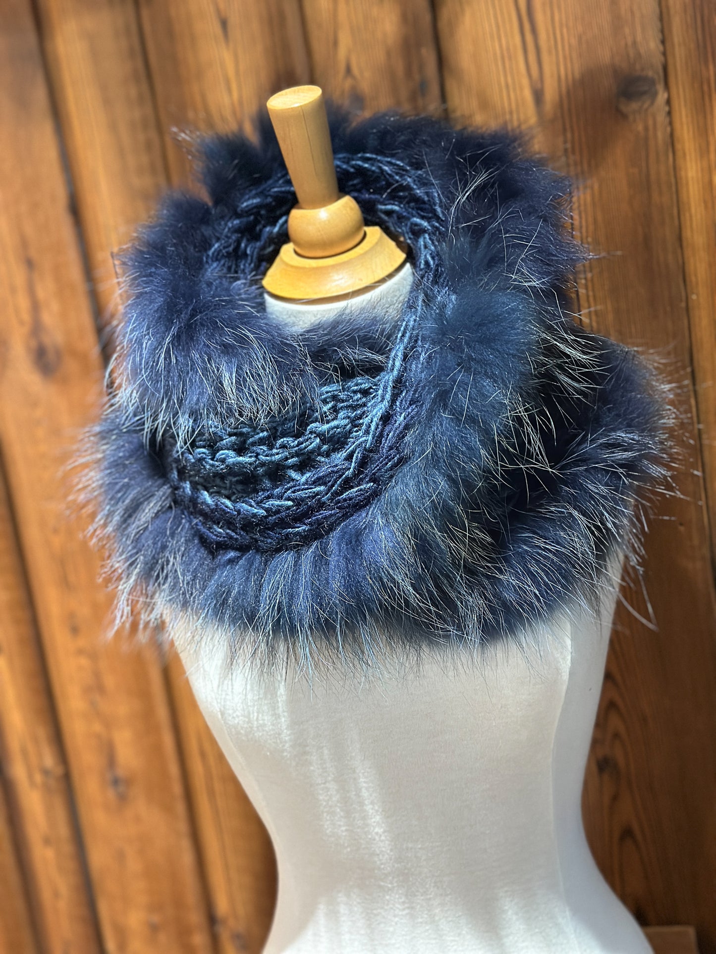 Foulard avec fourrure recyclée