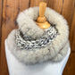 Foulard avec fourrure recyclée - Renard