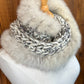 Foulard avec fourrure recyclée - Renard