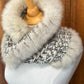 Foulard avec fourrure recyclée - Renard
