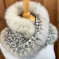 Foulard avec fourrure recyclée - Renard