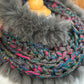 Foulard avec torsade fourrure recyclée - Renard