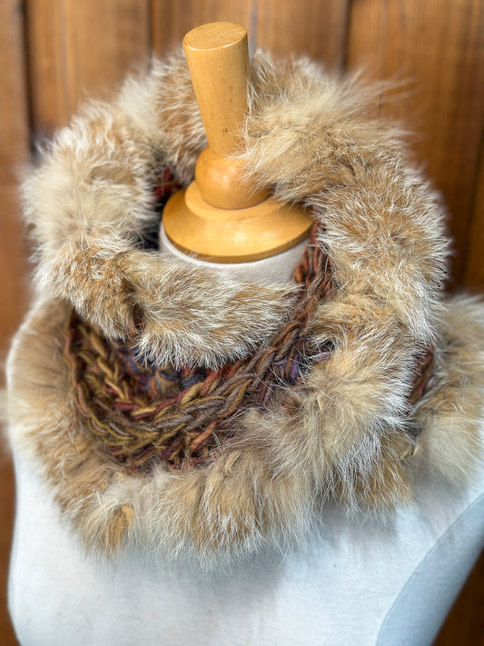 Foulard avec fourrure recyclée