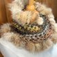 Foulard avec fourrure recyclée Renard