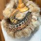 Foulard avec fourrure recyclée Renard