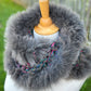 Foulard avec torsade fourrure recyclée - Renard