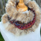 Foulard avec fourrure recyclée