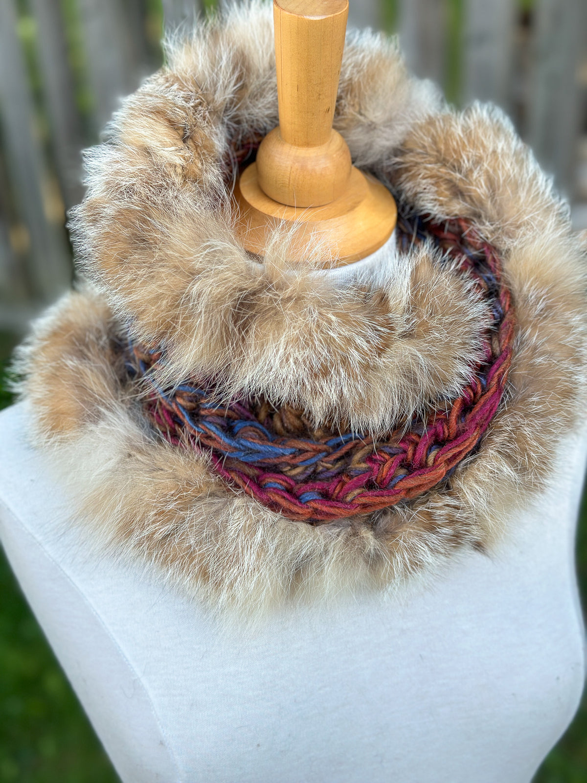 Foulard avec fourrure recyclée