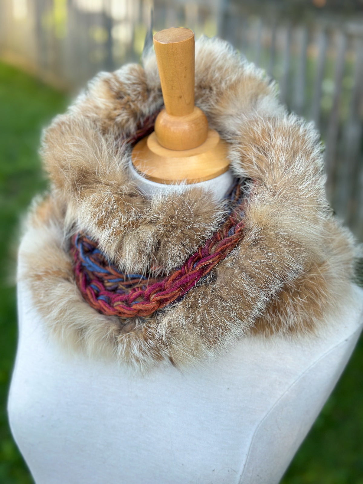 Foulard avec fourrure recyclée
