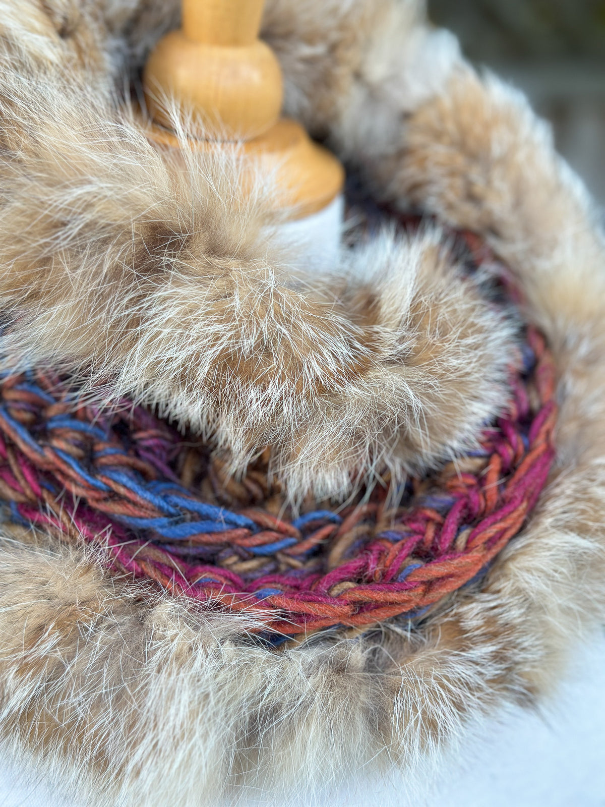 Foulard avec fourrure recyclée